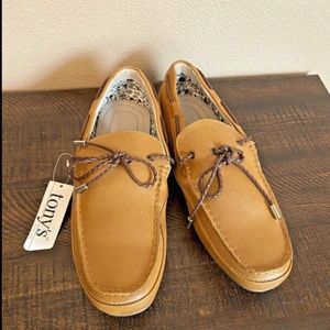 Tony's Light Brown Casual Slip On Boat Yacht Shoes
